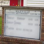 Maxville Methodist Church Sign 2020